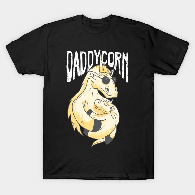 Daddycorn Unicorn Daddy Baby Fathers Day T-Shirt by Ramadangonim